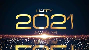 Happy 2021 New Year With Glittering Particles video