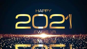 felice anno nuovo 2021 con particelle scintillanti video