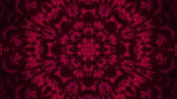Kaleidoscope 3d illustration vj loop with red abstract art mandala video