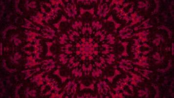 Kaleidoscope 3d illustration vj loop with red abstract art mandala video