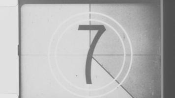 Black and White Countdown from 8 to 2 video