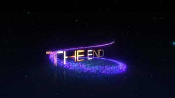 The End 4K 3D Animated Magical cinematic title video