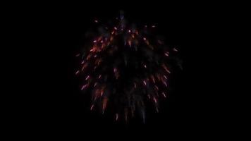 Collection set Five digital firework pyrotechnic effect elements video