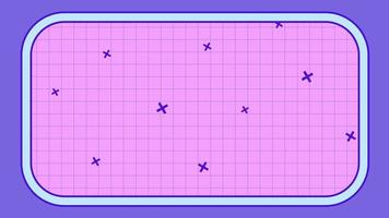 Pattern grid retro style game background video