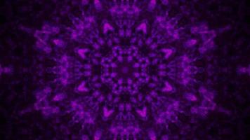 illustration 3d de boucle vj kaléidoscope abstrait fumé violet