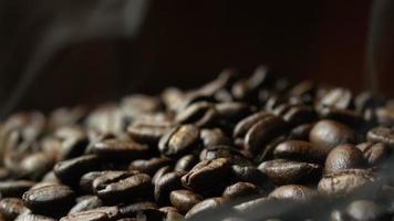 Roasted coffee beans video