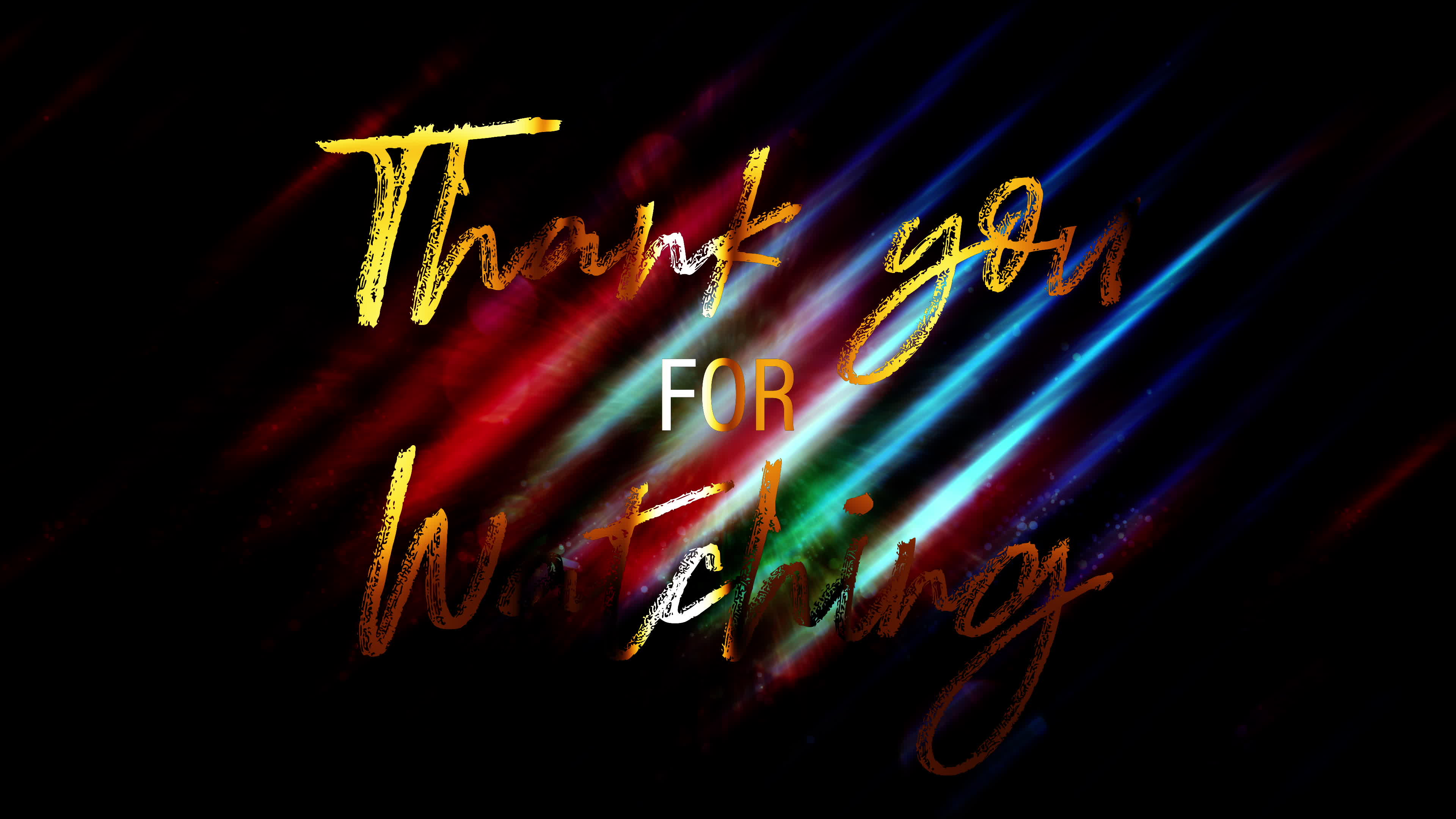 Thank You For Watching Text Artistic Colorful Stripes Free Hd Video Clips Stock Video Footage