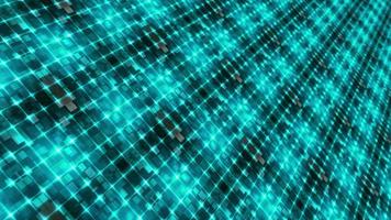 Futuristic technology turquoise matrix pixel block moving loop