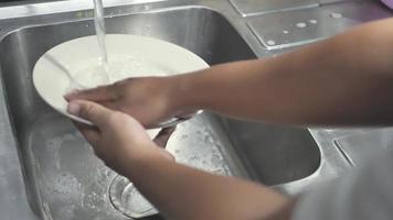 Hand Washing the Dishes video