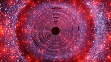vj loop 3d illustration abstrakt rött neonljus tunnel