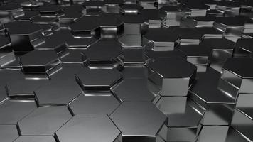 Abstract Black Metallic Honeycomb Background video