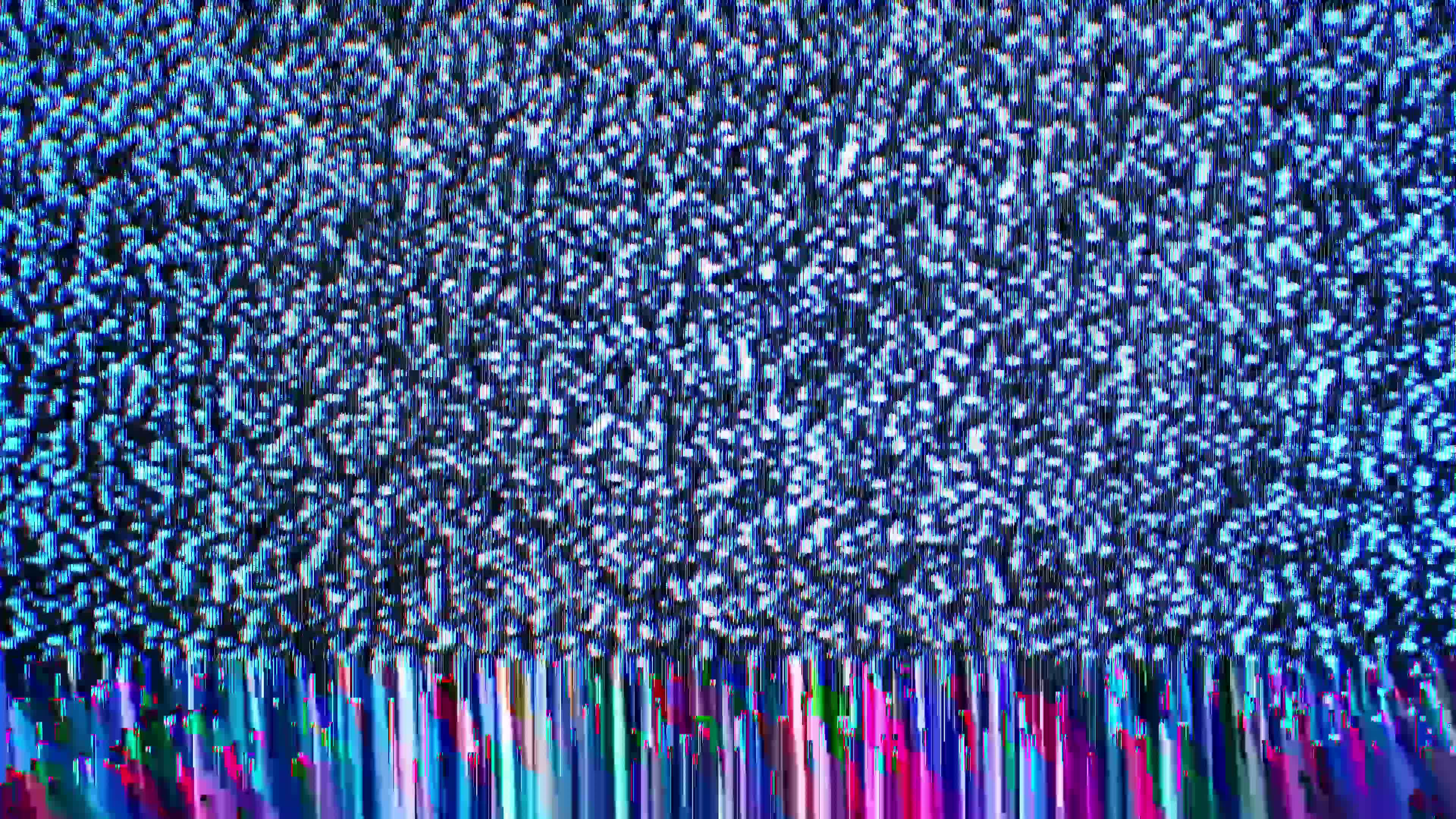 Analog TV signal with glitching effect. , Stock Video