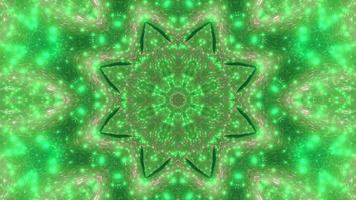 grünes Kaleidoskop vj Schleife 3d Illustration abstraktes Ereignis video