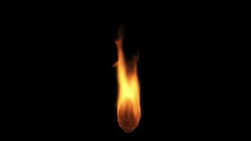 close-up de chamas de fogo aleatórias em fundo escuro video
