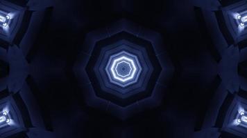 vj loop 3d ilustração estrela túnel padrão caleidoscópio video