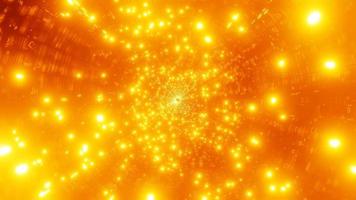 VJ Loop 3d Illustration Fire Particle Flying in Space video