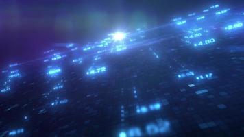 Digital Data Analysis In Dark Blue Background