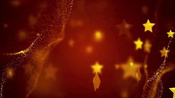 estrellas y partículas de oro en el fondo video