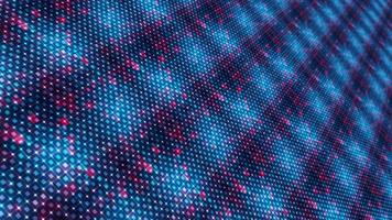 Loop digital technology red blue grid mosaic pixels video