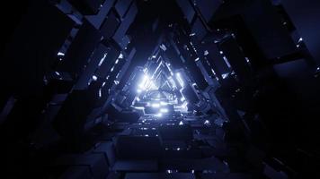 VJ Loop 3d Triangle Space Tunnel with Texture video