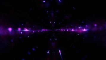 Abstract particles fly through space 3d illustration video