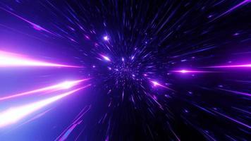 Glowing pink space particles galaxy wormhole