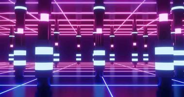 Seamless loop motion of glowing pillars. video