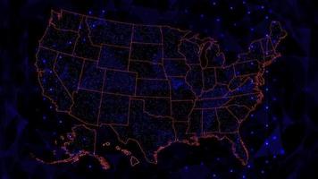 Illuminated USA Map video