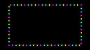 ponto neon quadrado brilhante video