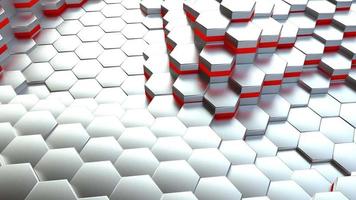 Abstract hexagon 3d rendering video