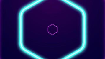 Animation of Glowing Neon Hexagonal Shapes video