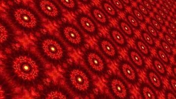hypnotiserende psychedelische mandala rode cirkel patroon eindeloos herhalen video