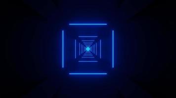 Glowing blue neon wireframe motion design