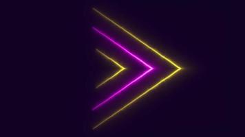 Neon Bright Glowing Sign Arrows Animation video