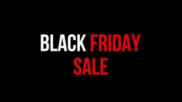 Black Friday Sale Text With Lighting Effects on Black Background video