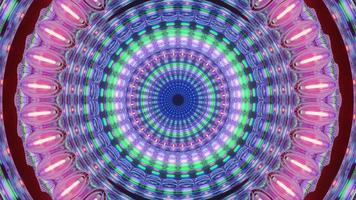 kaleidoskopische runde bewegende Illusion video