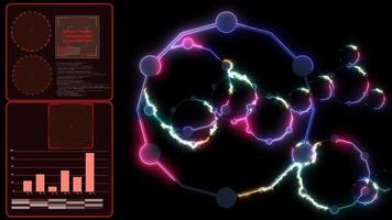 tecnología dinámica de datos digitales futuristas video