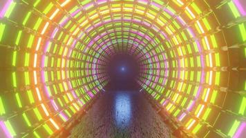 Striking Funky Pop Colored Rush Tunnel  video