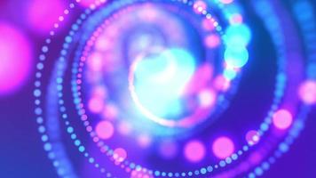 Blue Bokeh Lights spinning in Spiral Form Background  video