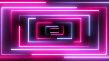 Glowing neon line abstract pink purple video