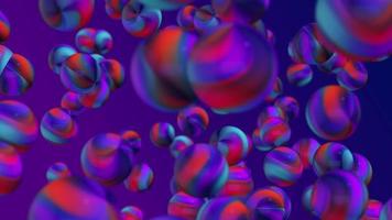 Animación de fondo flotante colorido esfera 3d