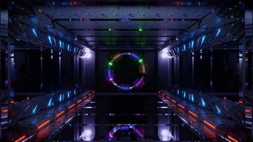 futuristische clubachtige ruimtetunnel video
