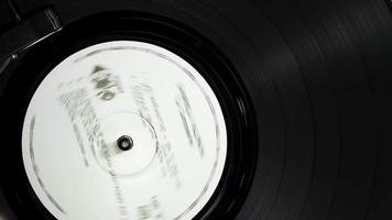 Top view of vinyl record video