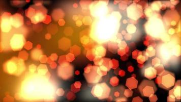 Orange Hexagonal Soft Bokeh Lights Floating Background video