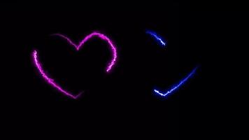 due forme di cuore colorate video