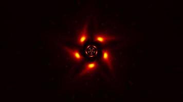 Symmetrical Abstract Circular Glowing Fire Energy Particles video