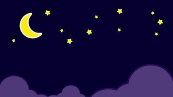 cielo nocturno de dibujos animados video