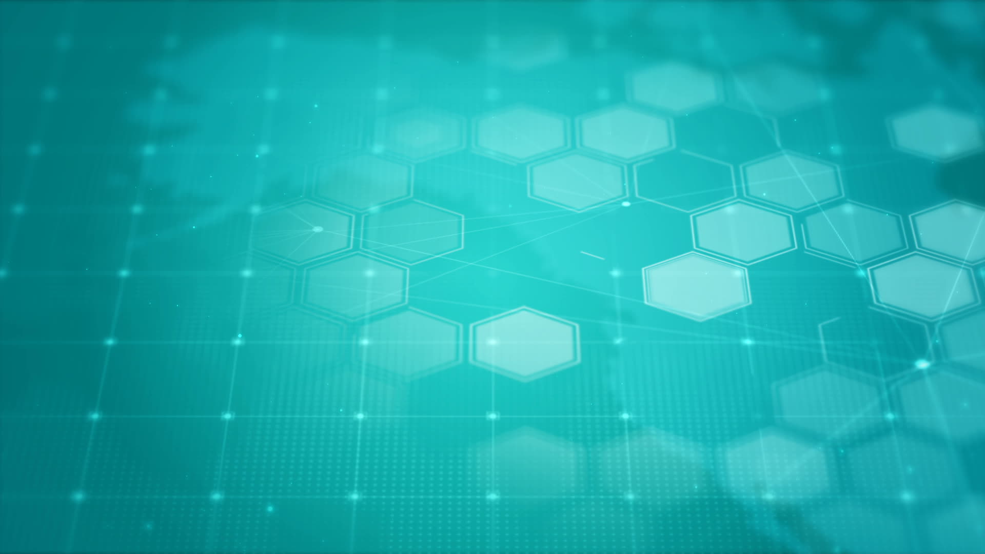 Polka dot grid background with flashing green hexagons 2016182 Stock