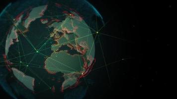 Spinning World Map Background