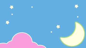 lune et ciel nocturne kawaii video